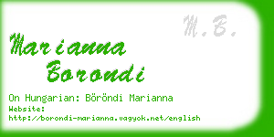 marianna borondi business card