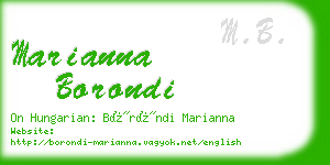 marianna borondi business card